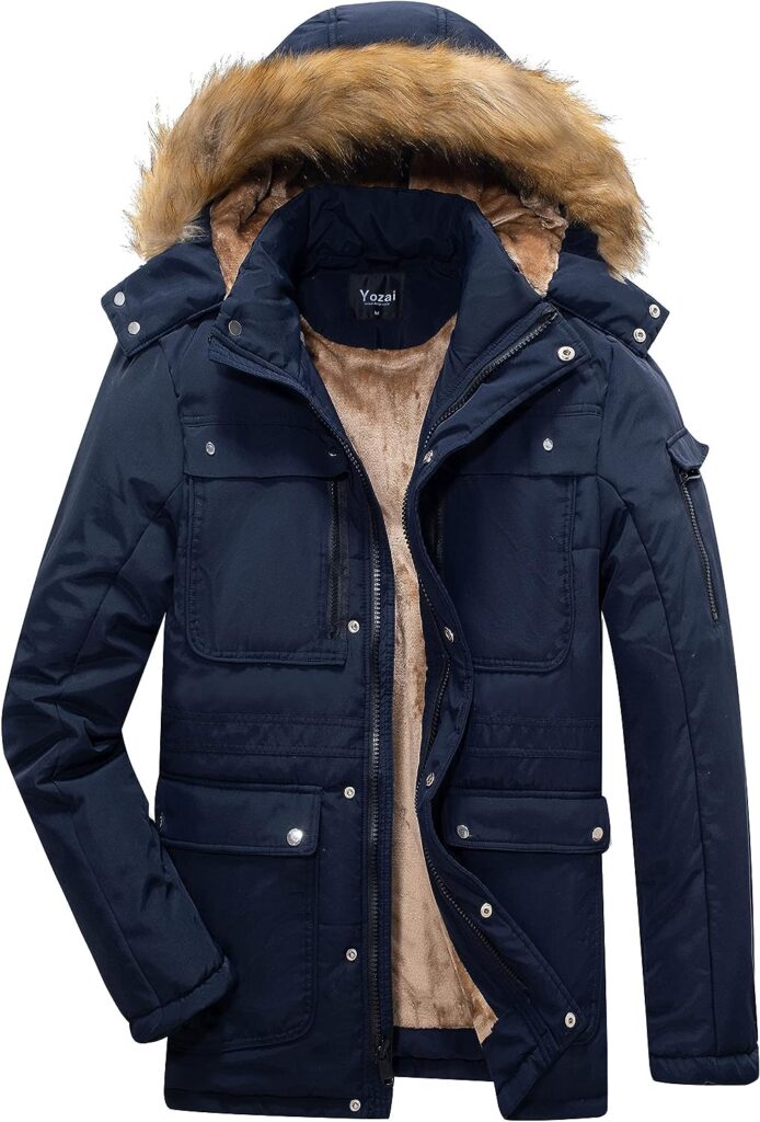 Yozai Womens Winter Coat, Waterproof Ski Snow Jacket Mountain Windbreaker Hooded Parka