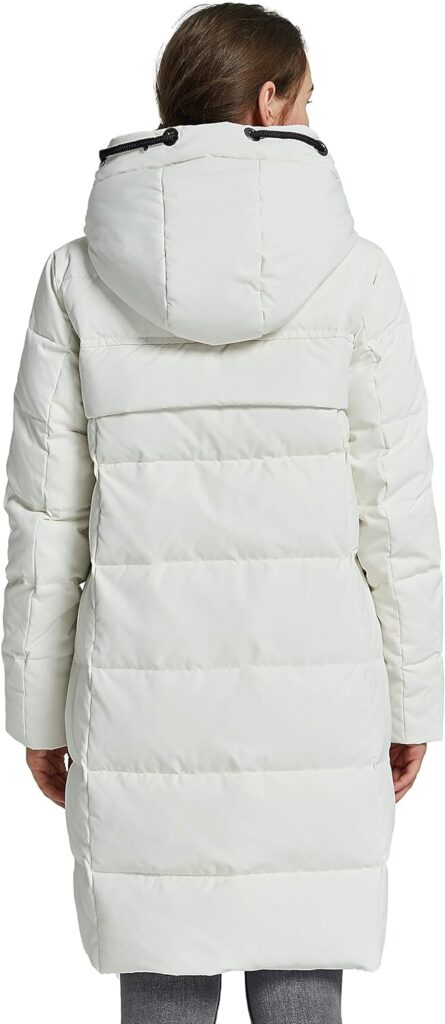 Orolay Womens Thickened Winter Down Coat Hooded Puffer Long Jacket with Pocket