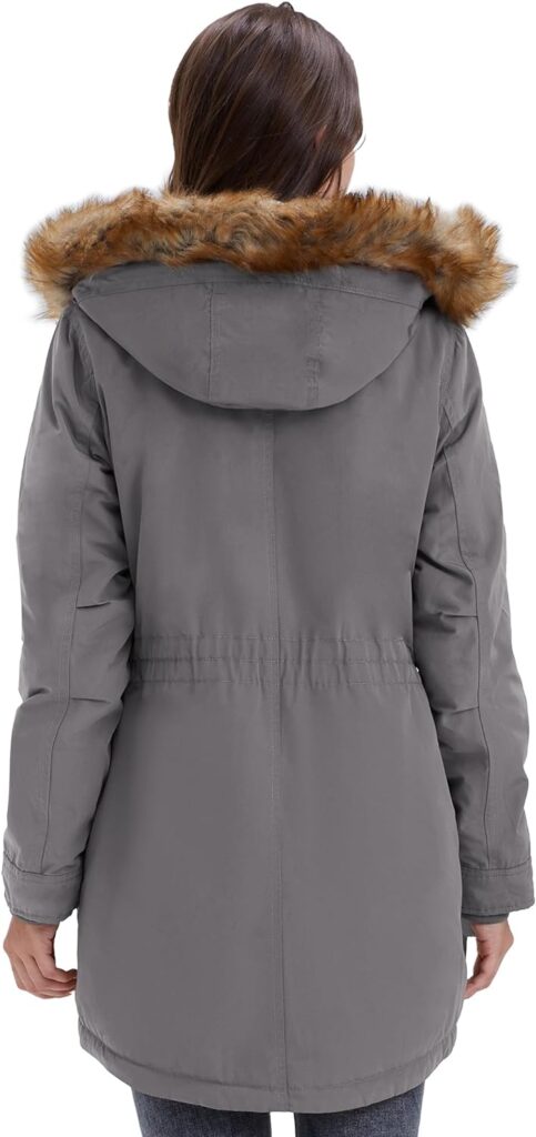 ROYAL MATRIX Womens Winter Coats Fleece Lined Parka Jacket Hooded Long Winter Warm Parka Coat with Pockets