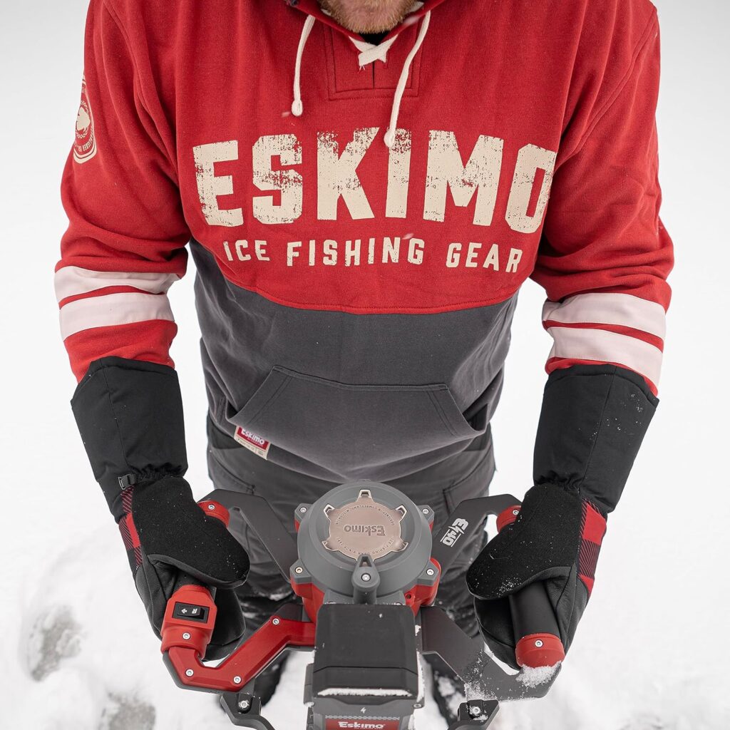 Eskimo 41491 Varsity Hoodie, Unisex, Red