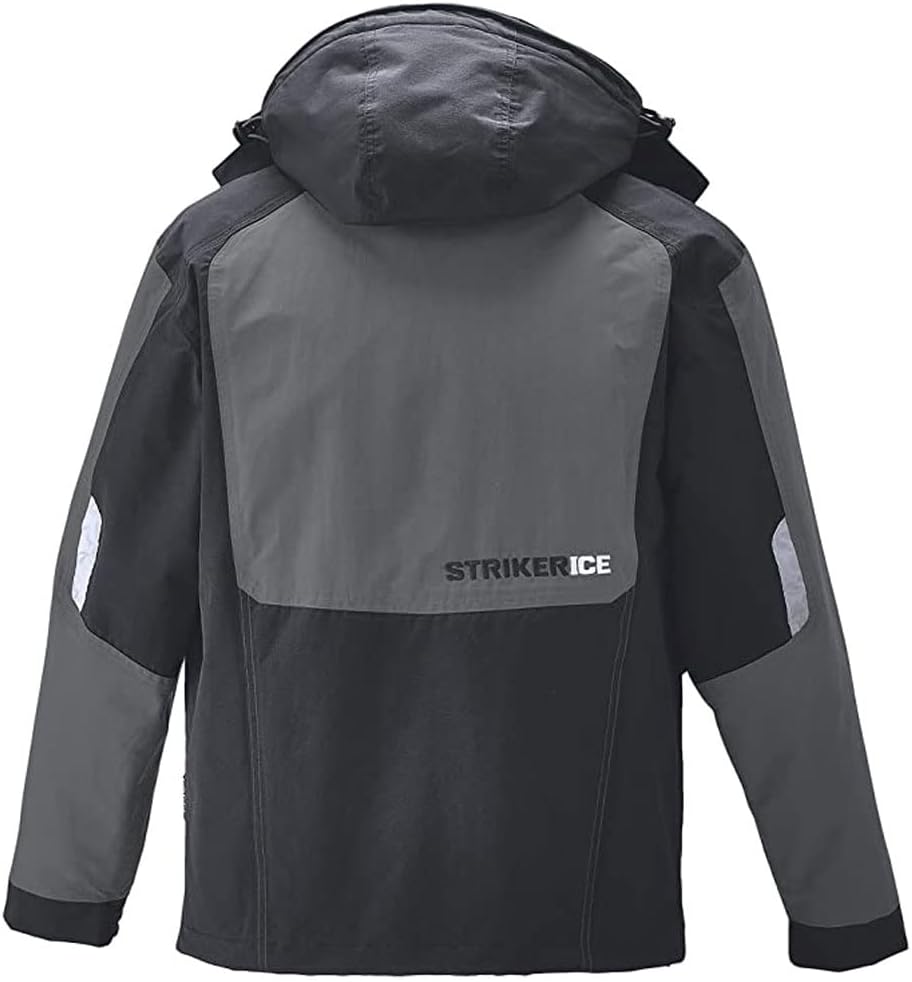 Striker Mens Climate Durable Windproof Water-Resistant Insulated Outdoor Ice Fishing Jacket with Removable Hood Striker Mens Climate Durable Windproof Water-Resistant Insulated Outdoor Ice Fishing Jacket with Removable Hood